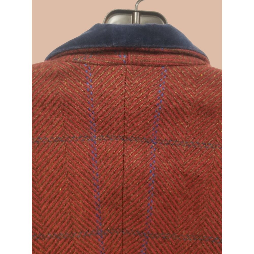 Kiton Womens Burgundy Plaid Blazer SizeEU  44 100% Cashmere New Without Tags. - Picture 6 of 15